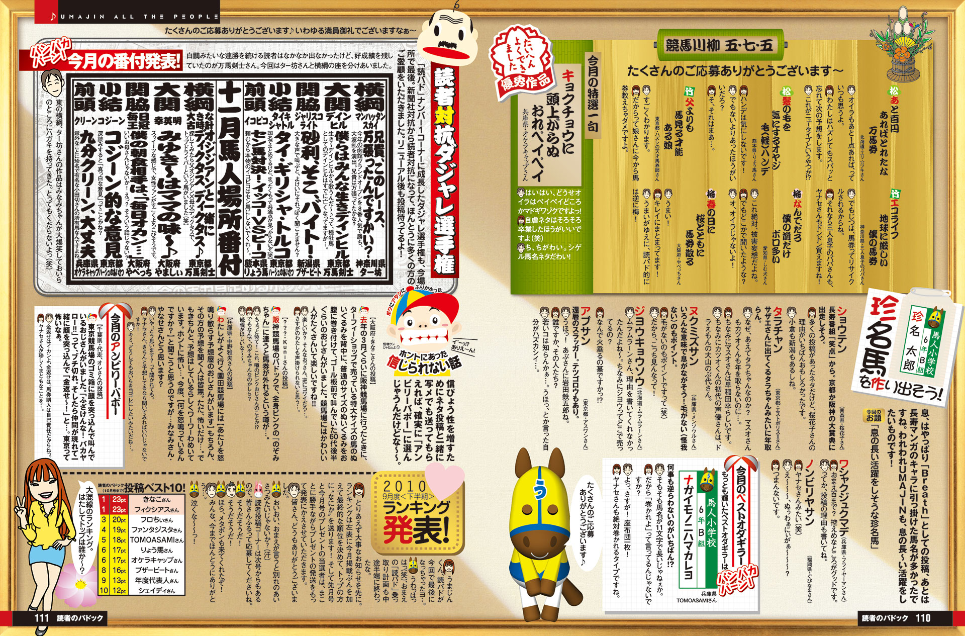 雑誌UMAJIN｜読者のパドック
